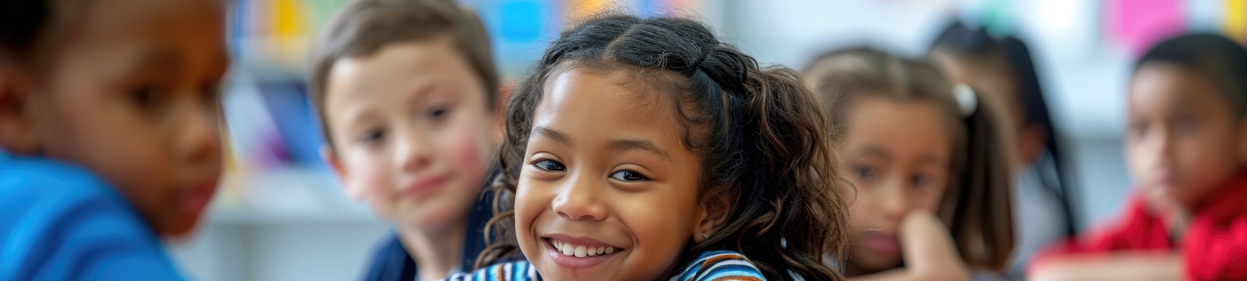 Smiling child in class